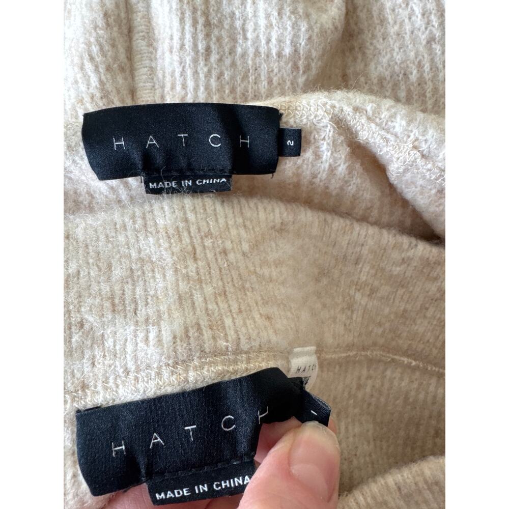 HATCH The Cozy Waffle Visitor Hoodie (M) + Maternity Jogger (S) Oatmeal Mélange - Picture 12 of 13